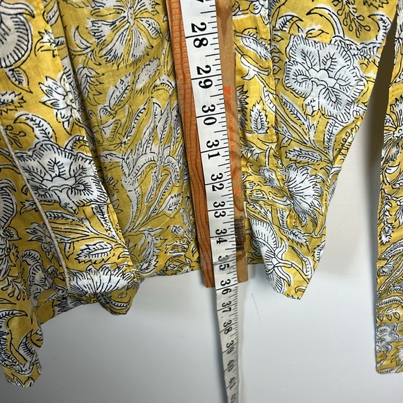 Floral Boho Multicolor Kimono Robe Size L/XL Printed yellow Summer Vacation Hote - Picture 10 of 11